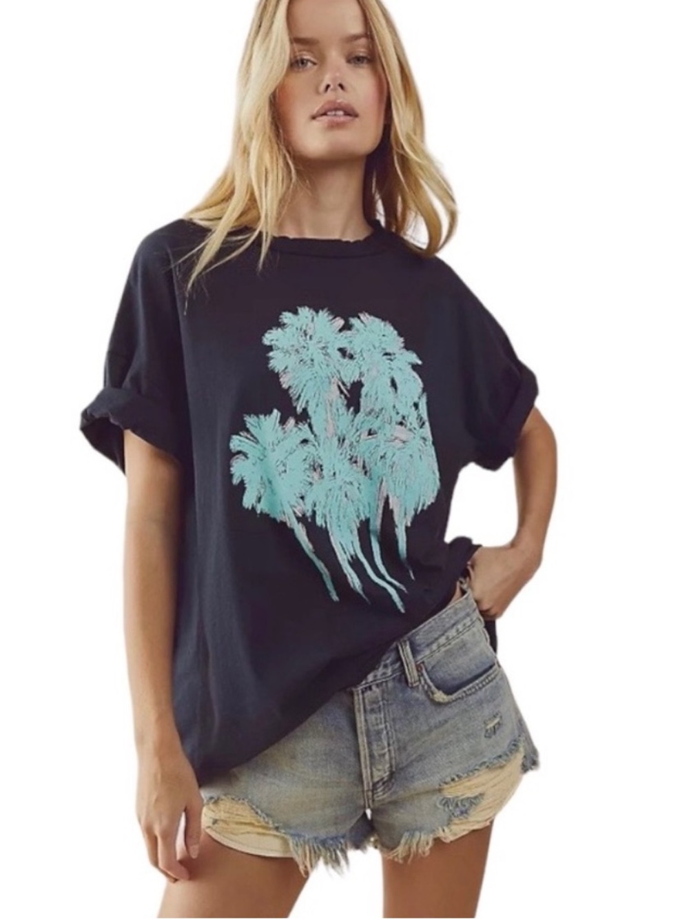 Free People Palm Tree T-shirt